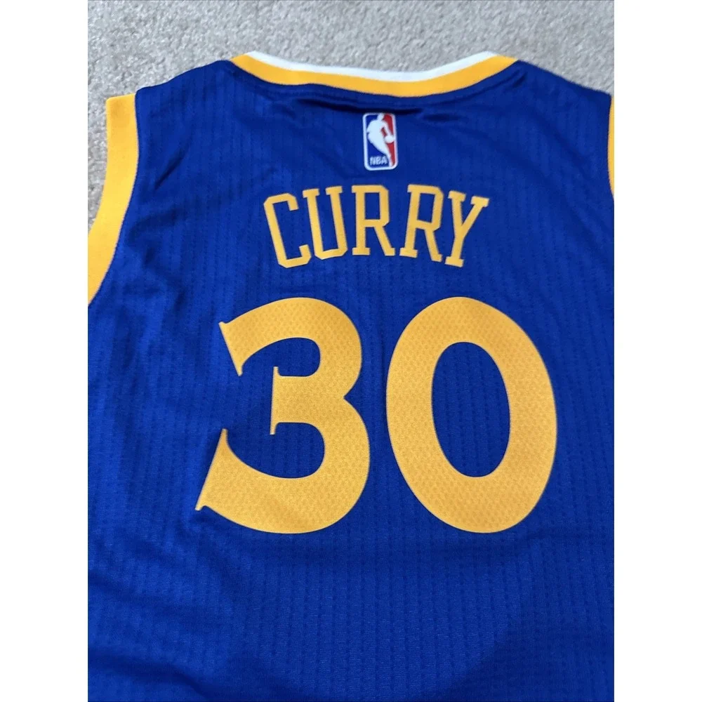 Stephen Curry Adidas 2015 2016 NBA Finals Warriors Jersey Size Youth XL +2" - Picture 10 of 13